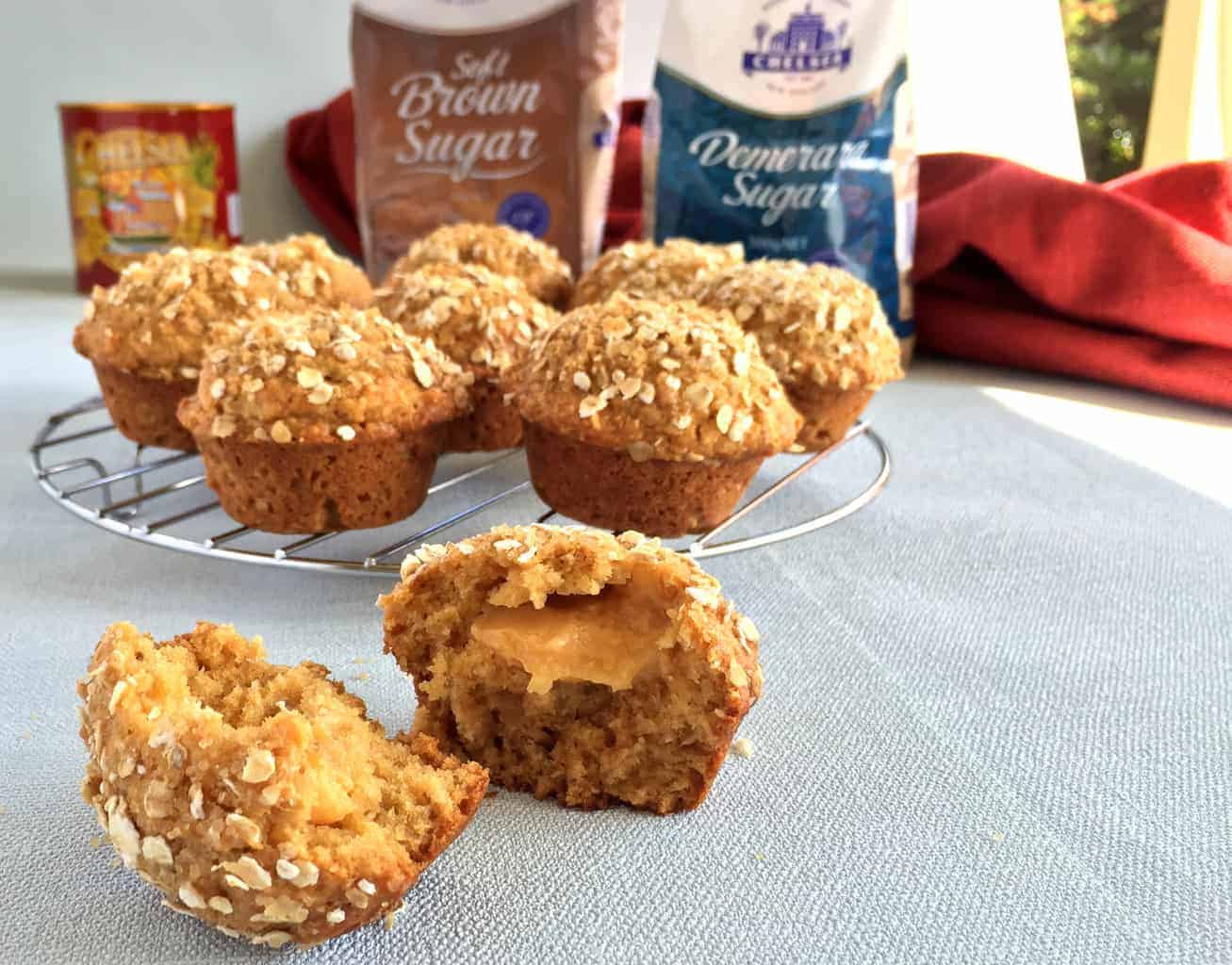 Just A Mum's ANZAC Muffins with a Caramel Filling