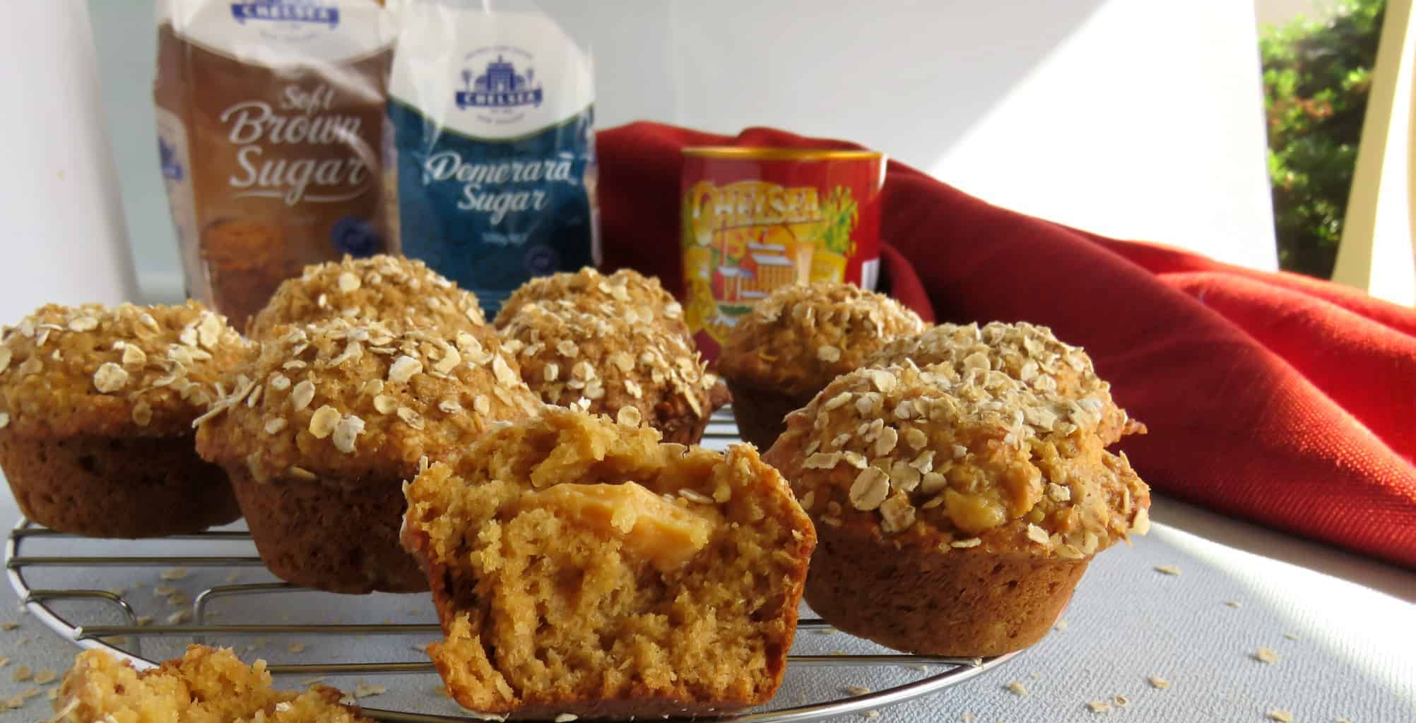 Just A Mum's ANZAC Muffins with a Caramel Filling 