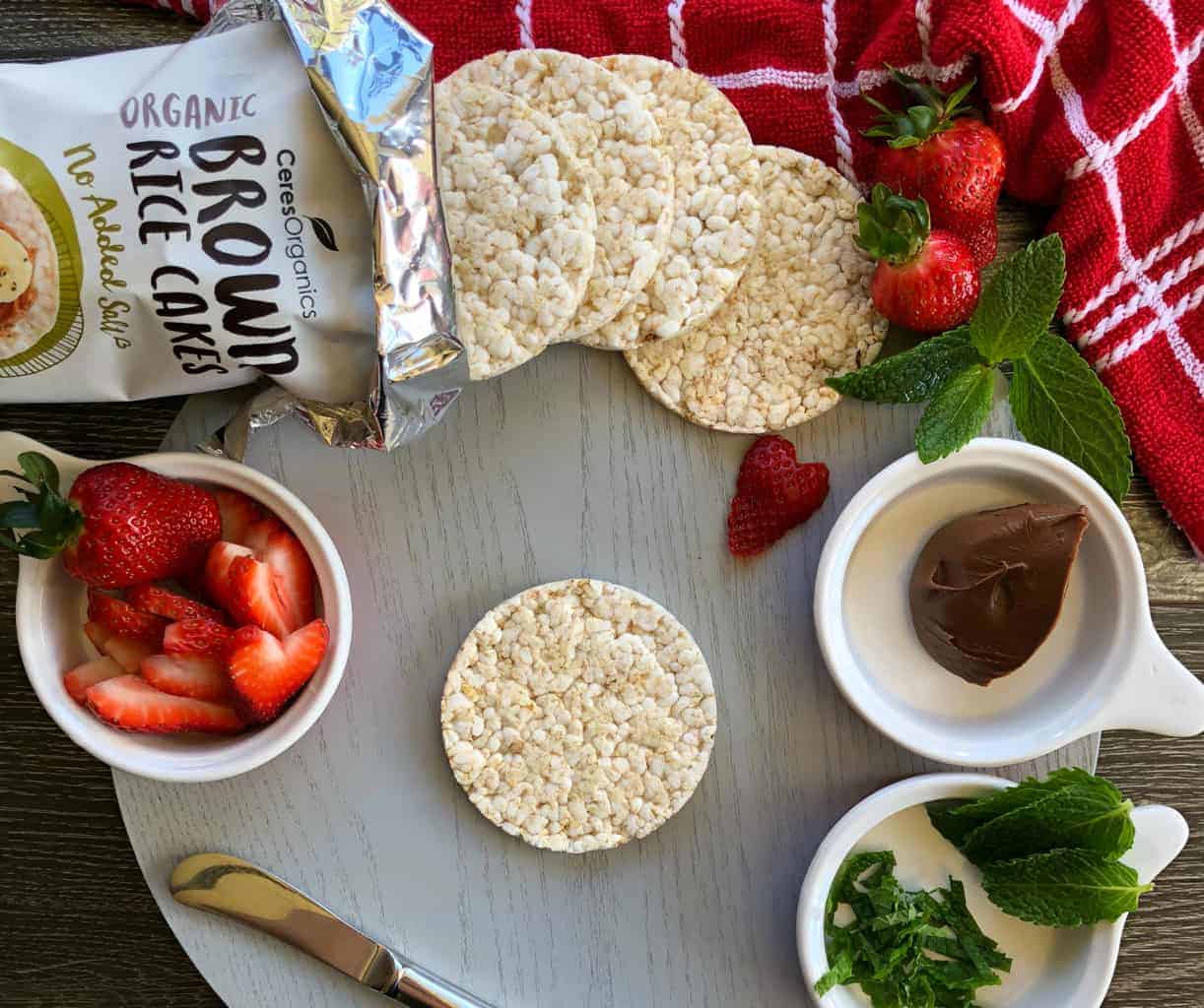 Just A Mum Rice Cake Topping Ideas with Strawberries