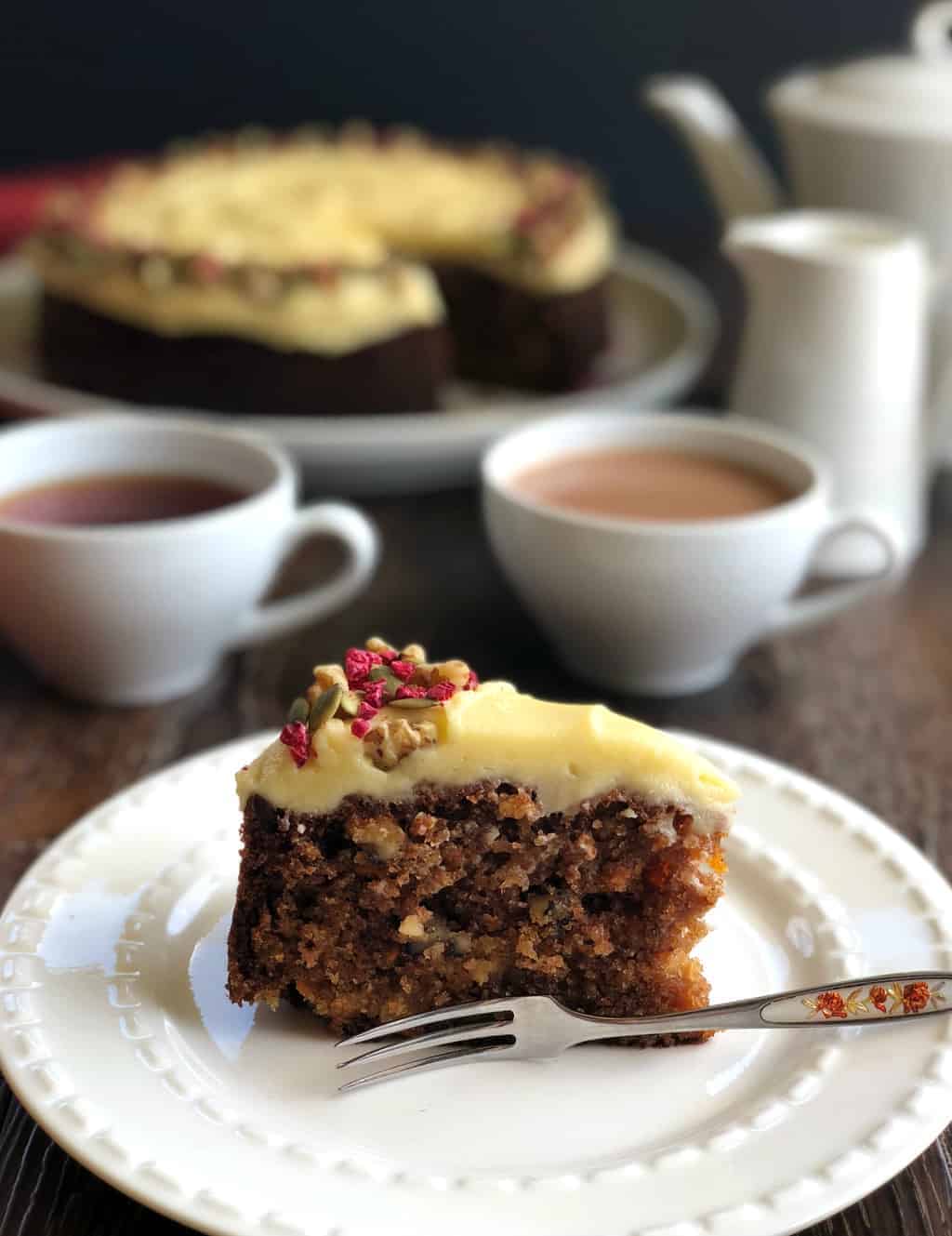 Slice of Carrot, Walnut & Pineapple Cake Just A Mum