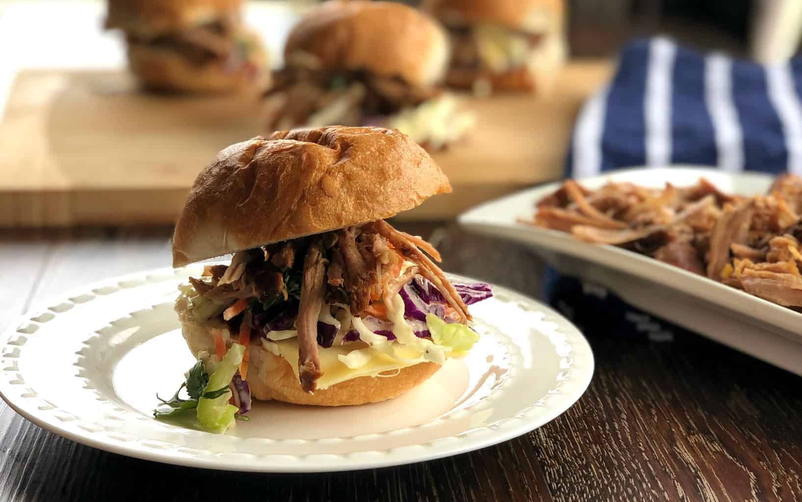 Just A Mum Easy BBQ Sauce Pulled Pork Sliders with Coleslaw
