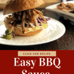 Delicious BBQ Sauce Slow Cooker Pulled Pork. Only a couple of ingredients this one is so easy! Perfect in sliders or tacos. You will love this recipe