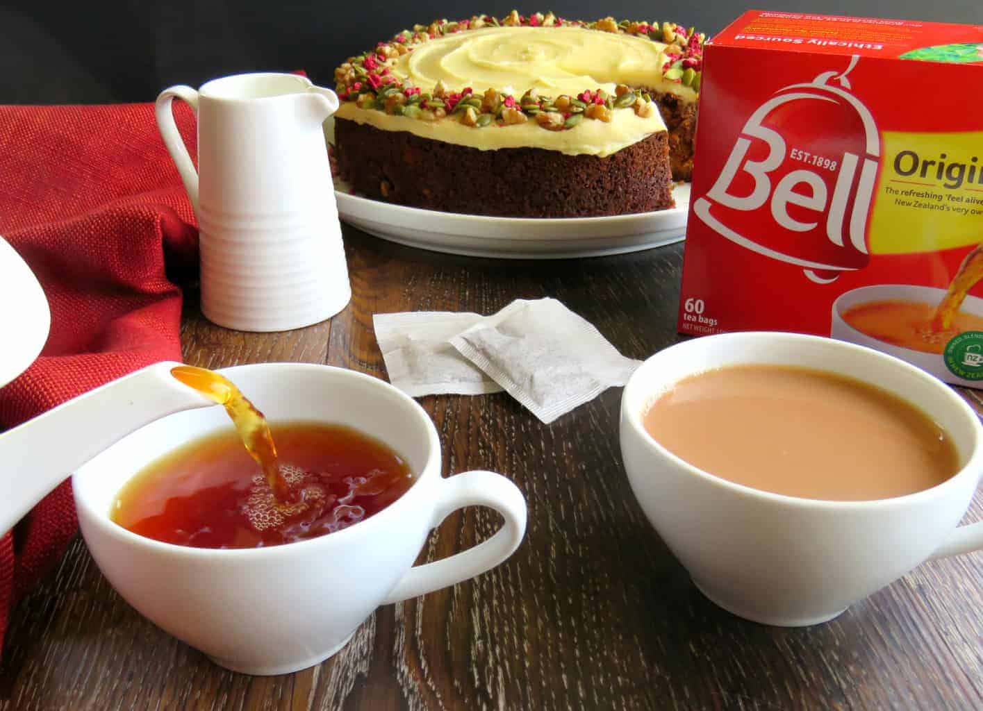 Carrot Cake, Bell Tea, Pouring Tea Just A Mum