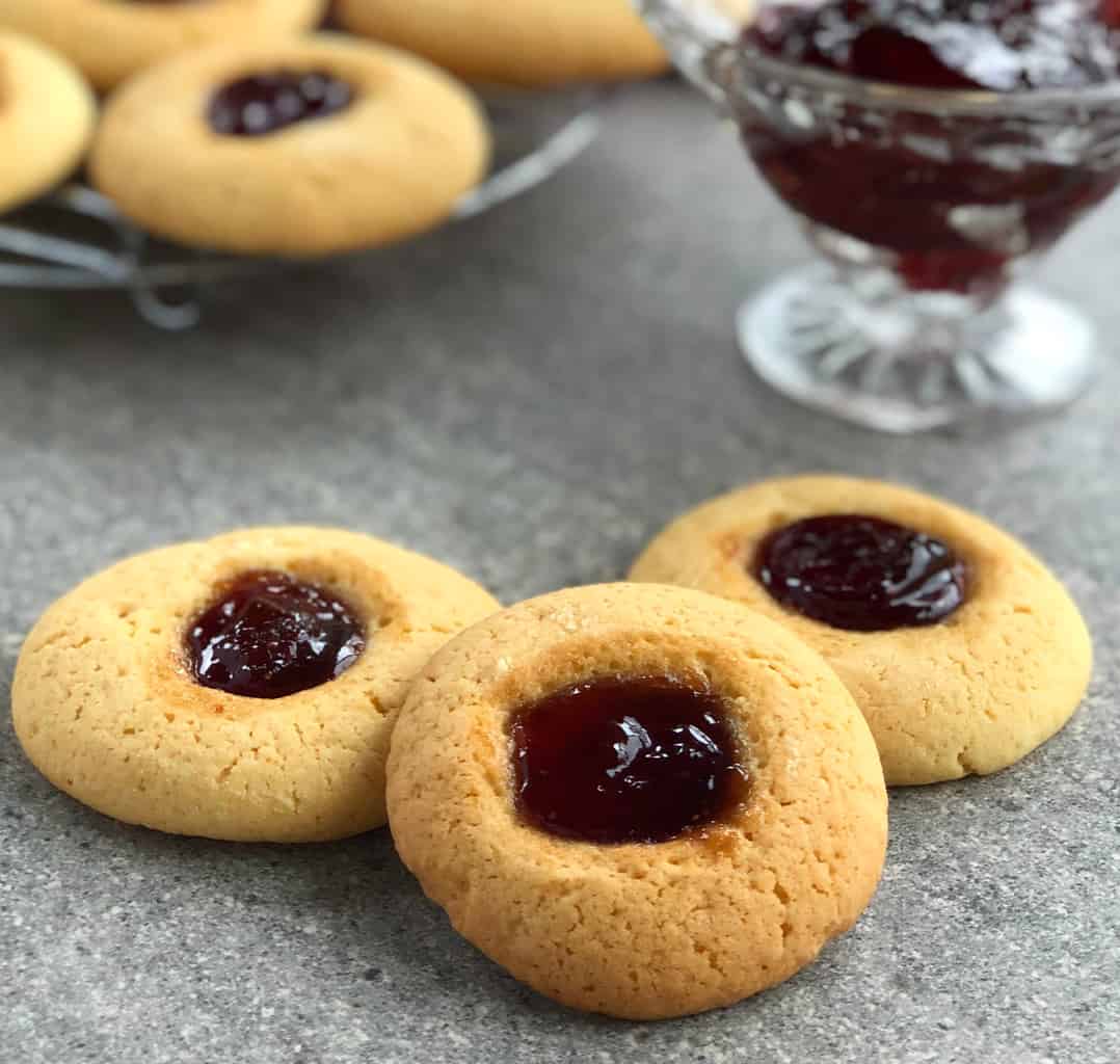 Close up of Jam Drops easy recipe