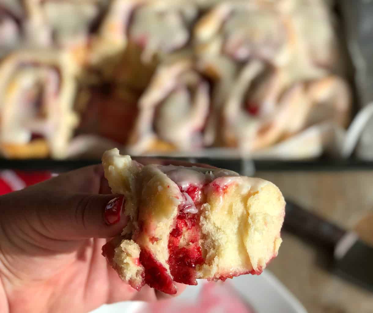 Dreamy Soft Raspberry Lemon Rolls 