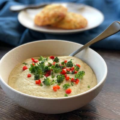 Cauliflower & Broccoli Cream Cheese Soup