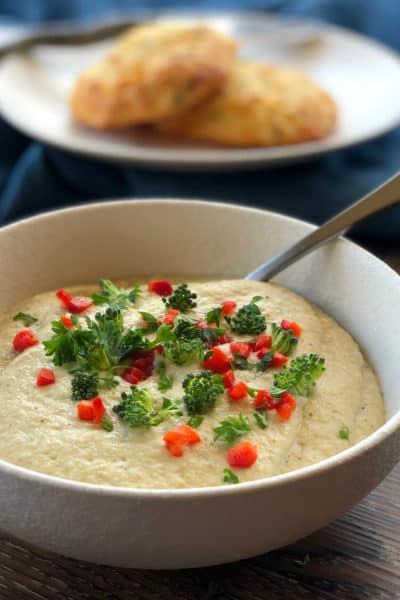 Cauliflower & Broccoli Cream Cheese Soup