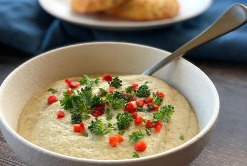 Cauliflower & Broccoli Cream Cheese Soup