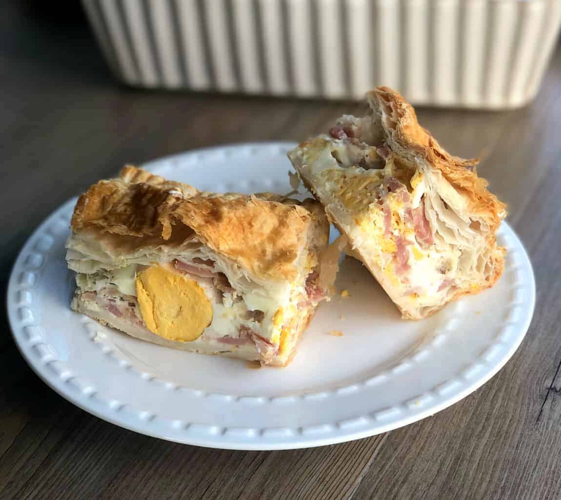 Slices of Bacon and Egg Pie NZ