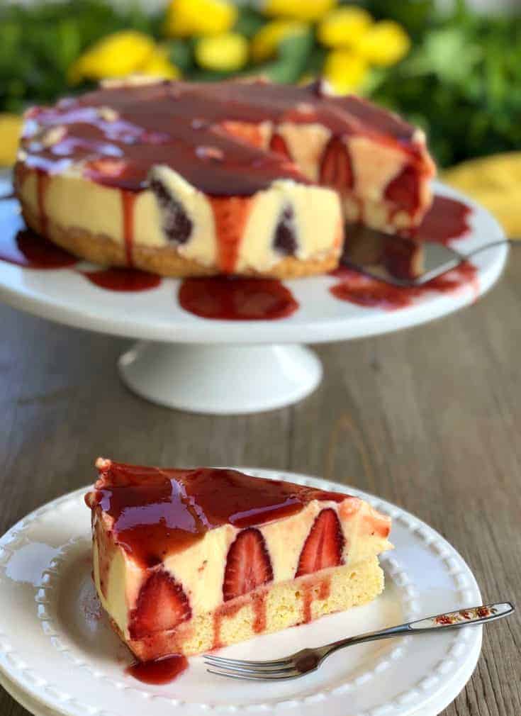 Strawberry Shortcake Cheesecake - Just a Mum's Kitchen