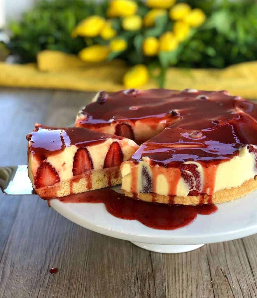 Strawberry Shortcake Cheesecake - Just a Mum's Kitchen