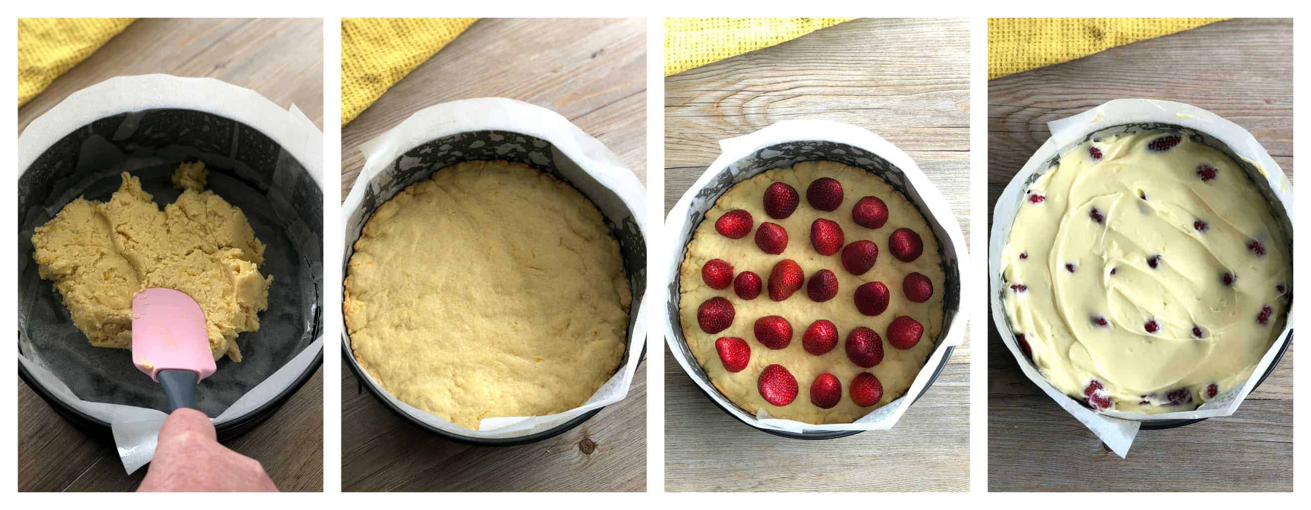 Step by Step Strawberry Shortcake Cheesecake