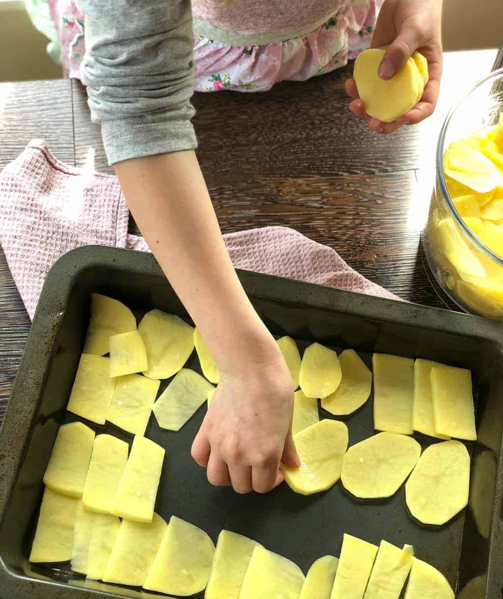 Scalloped Potatoes with Layered Veggies - emkayskitchen