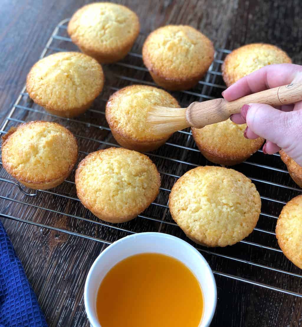 Orange Sugar Syrup over Hot Muffins 