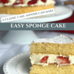 Easy Sponge Cake Recipe for Beginners Pinterest Pin