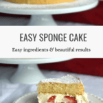Simple Sponge Cake with Pantry Ingredients Pinterest Pin