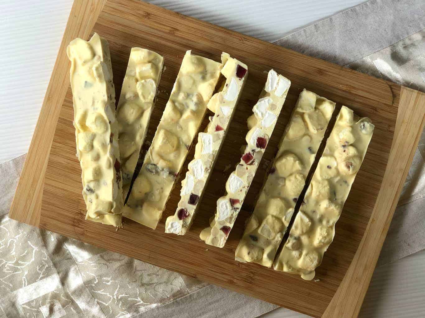 Slices of the Best White Chocolate Rocky Road 