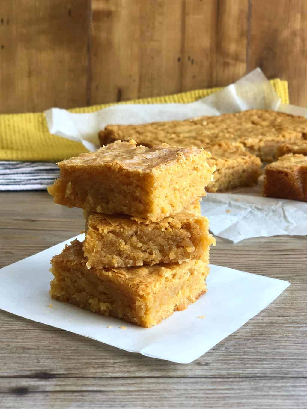 Slices of Caramilk Coconut Brownie