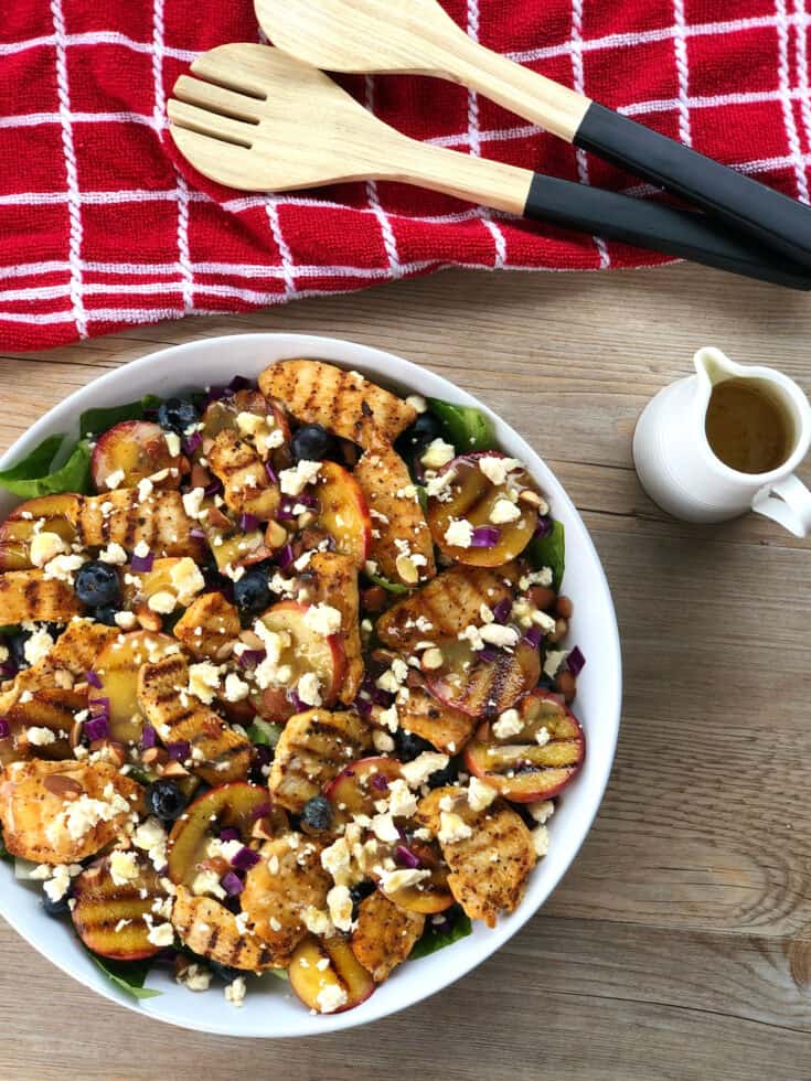 Chicken & Nectarine Summer Salad - Just A Mum's Kitchen