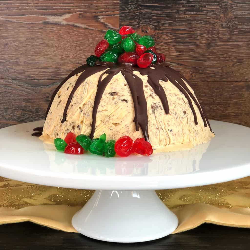 Christmas Cake Ice Cream Pudding - Just a Mum