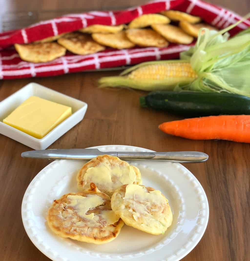 Pikelets with vegetables 