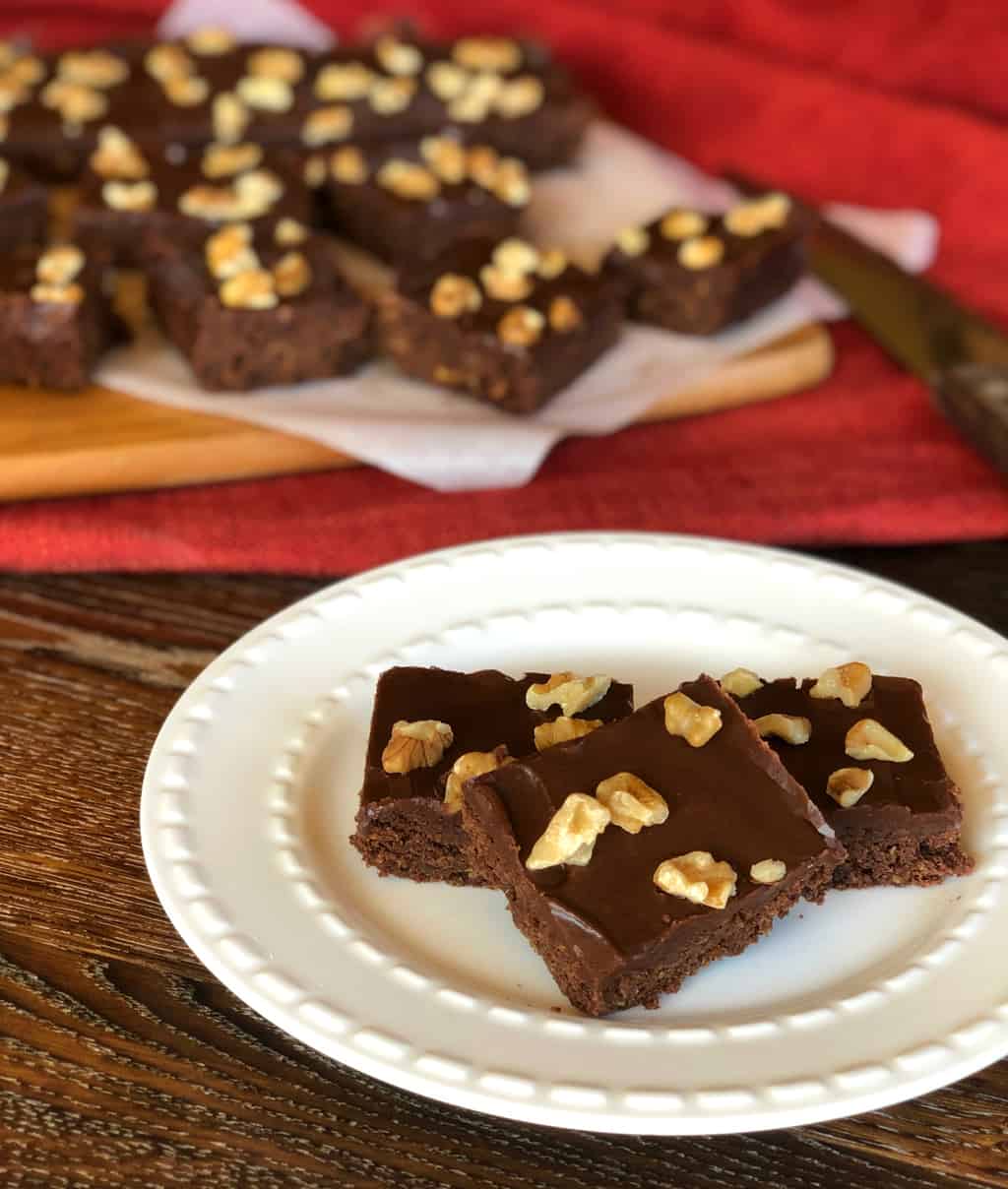 Afghan Biscuits made into a slice