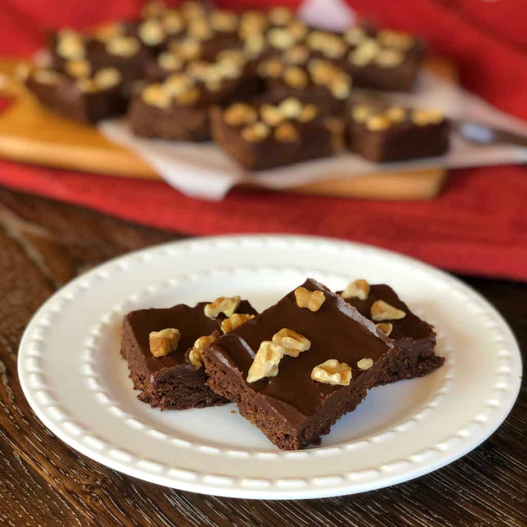 The best Afghan Biscuit Slice on a white plate