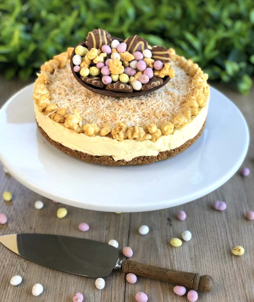 Mini Candy Easter Eggs, Toasted Coconut, Maple Syrup Popcorn, Squiggle Bites Topping