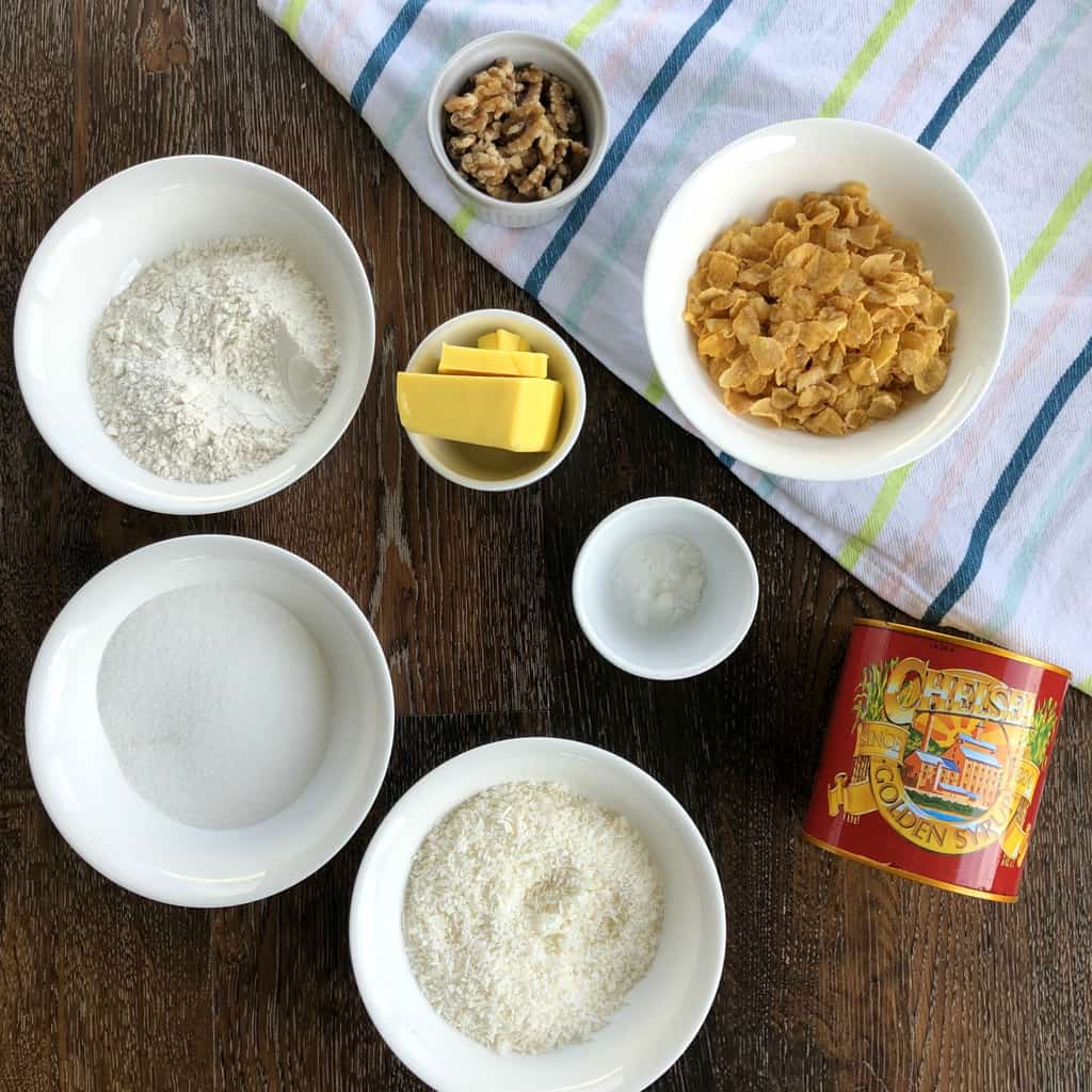 Ingredients for Grandma's Walnut Slice 