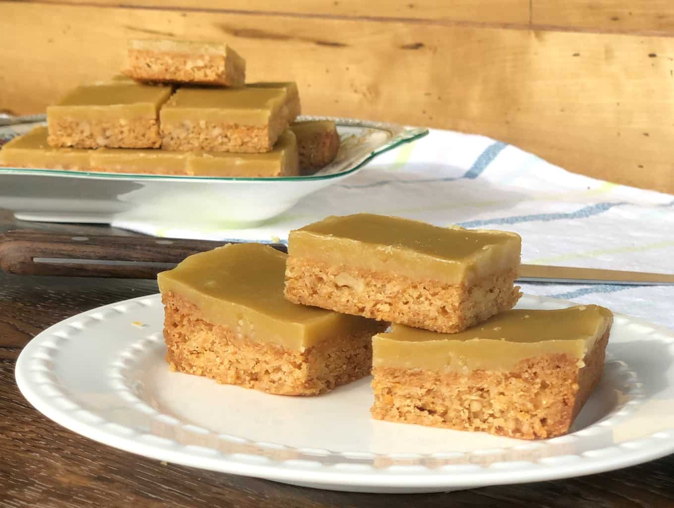 Pieces of Grandma's Walnut Slice from Just A Mum