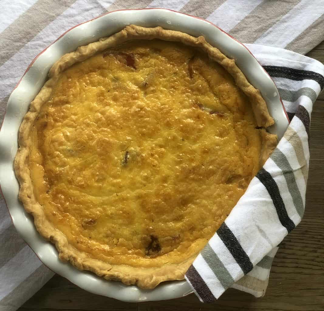 Bacon & Cheese Quiche fresh from the Oven 
