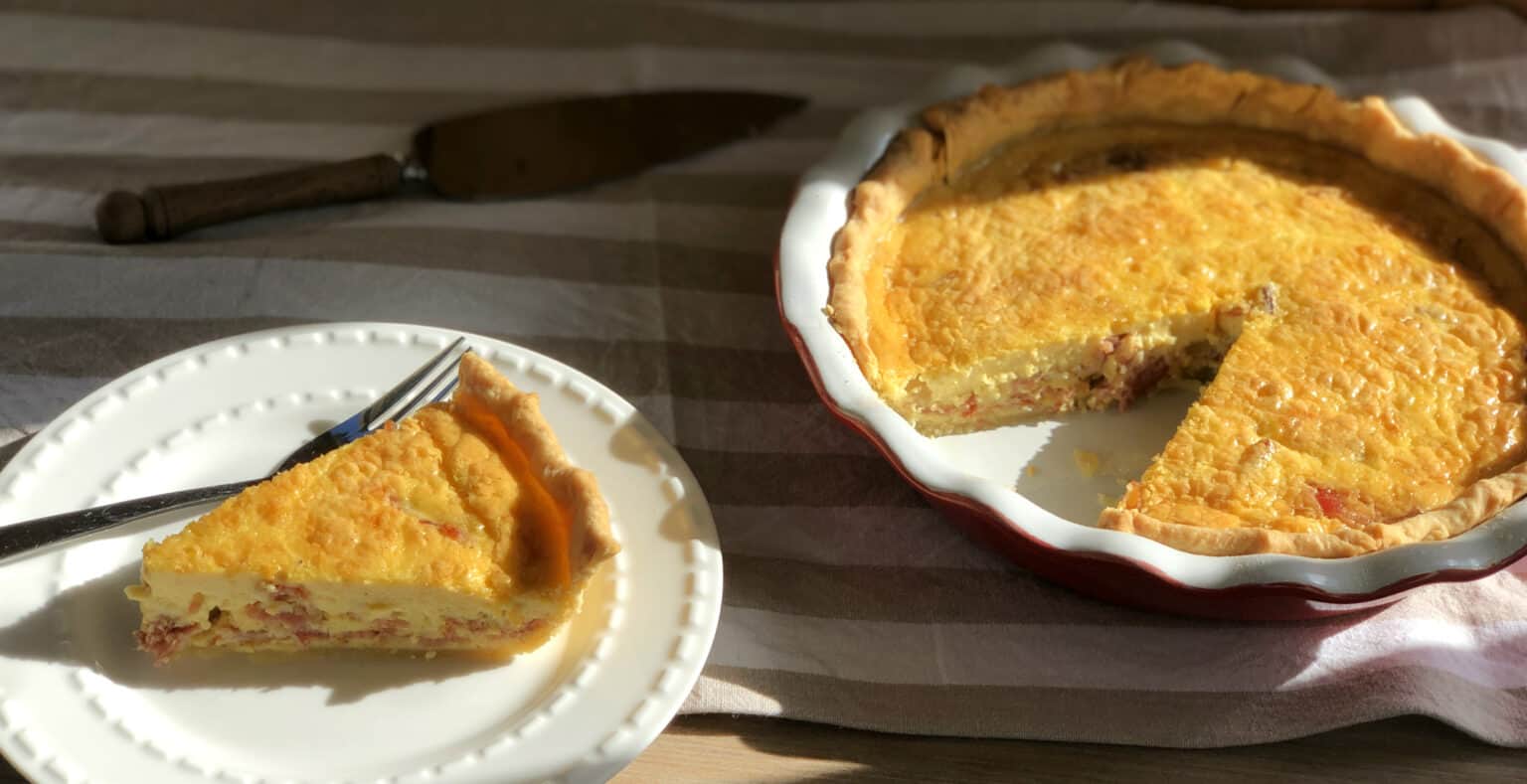 Bacon & Cheese Quiche - Just a Mum's Kitchen