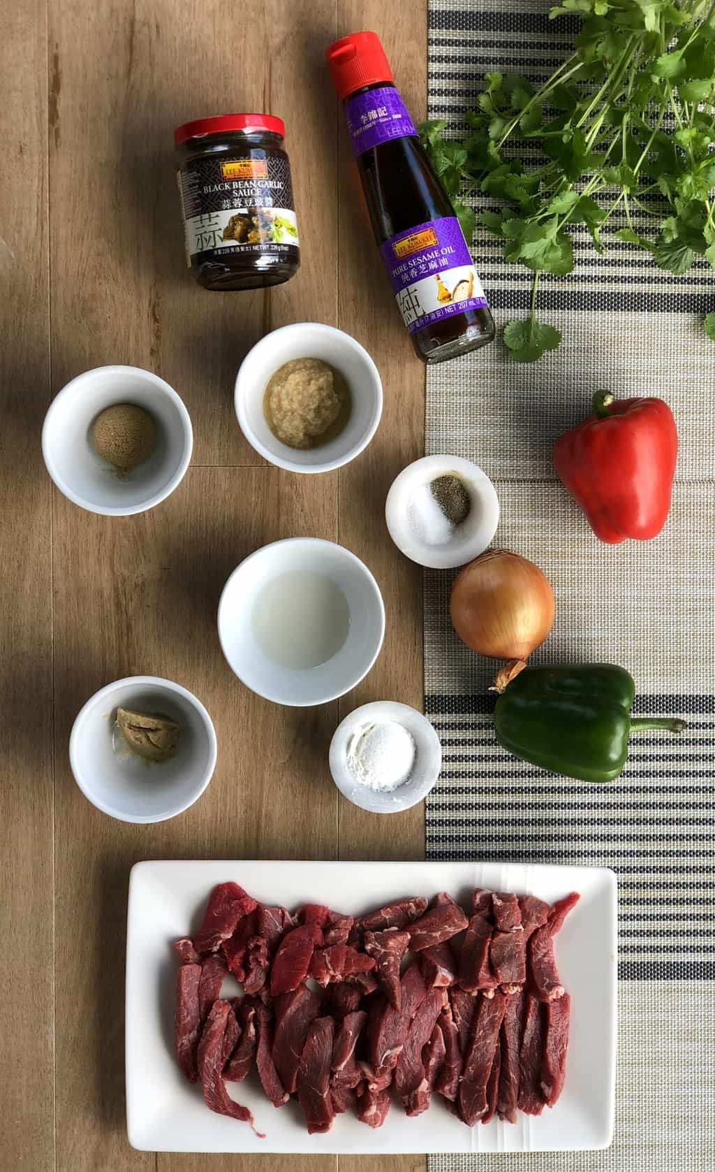 Ingredients for Black Bean Stir Fry