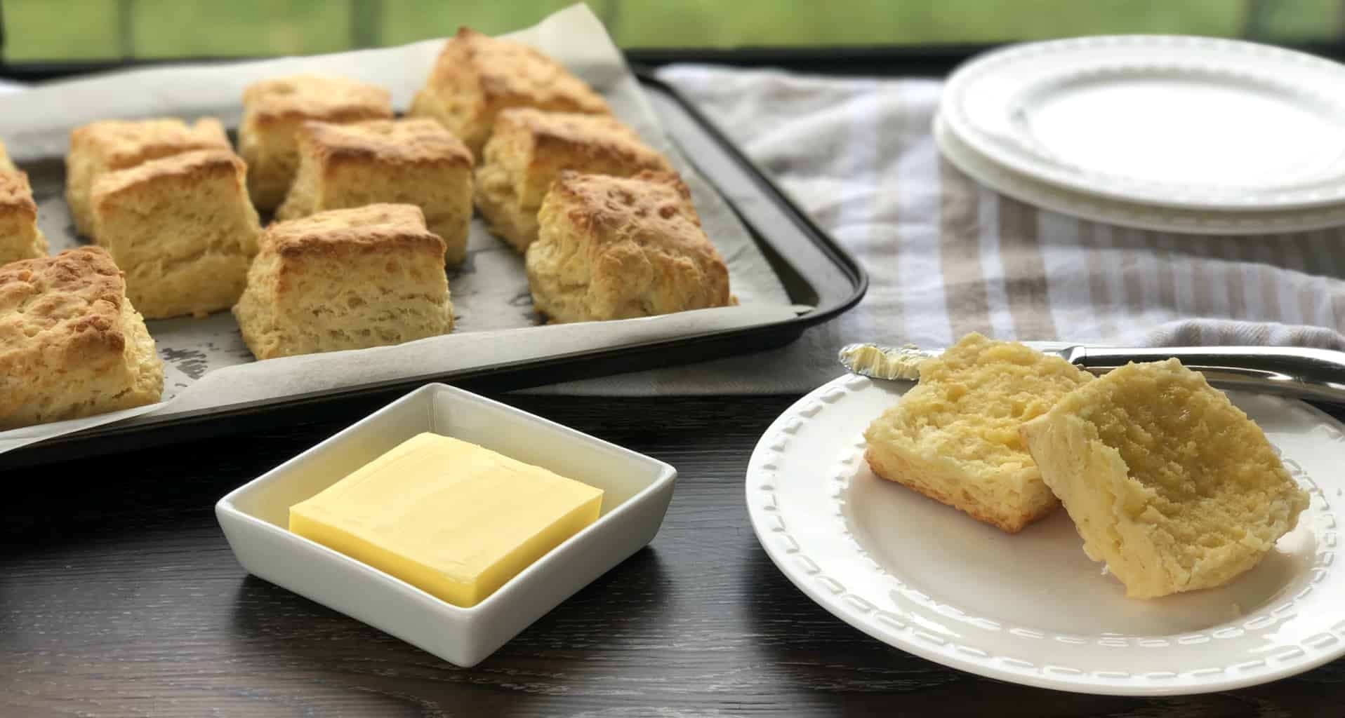 Warm Cheese scones with butter