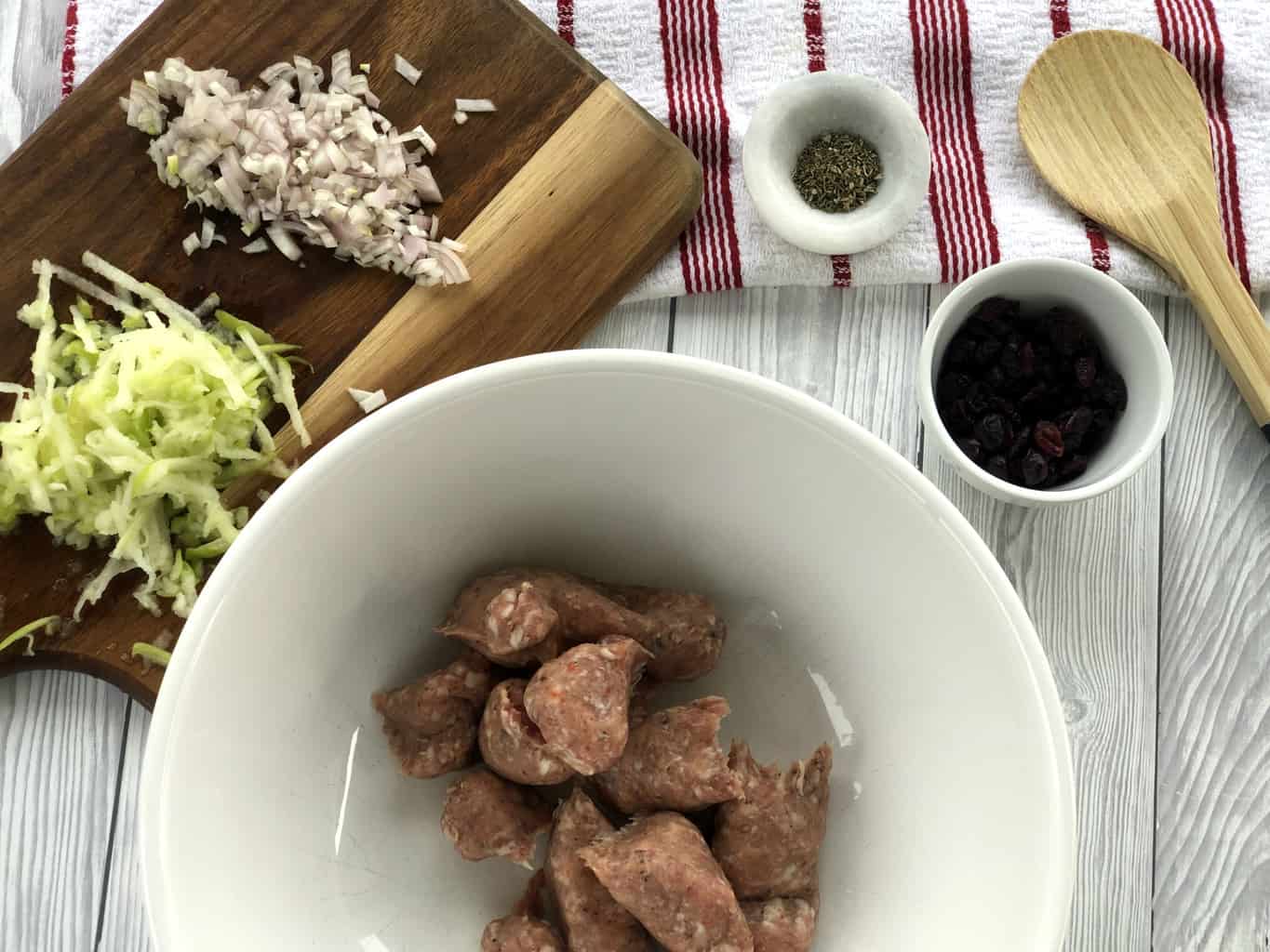 Ingredients for Sausage Roll Filling, see recipe for full quantities