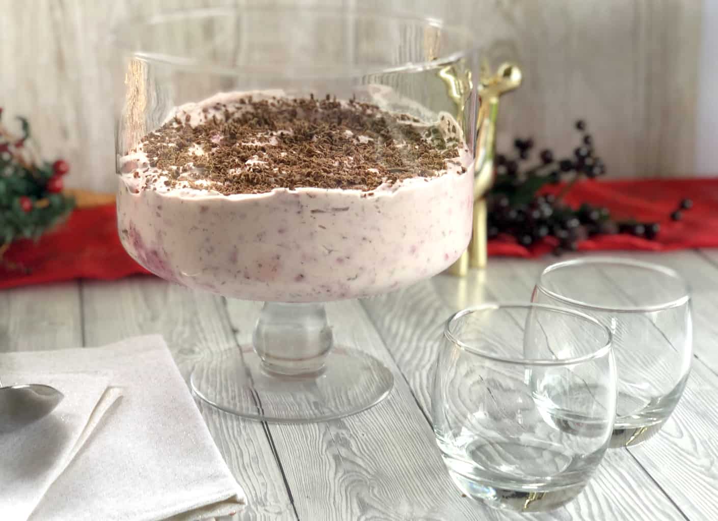 Serve Ambrosia in a large glass bowl