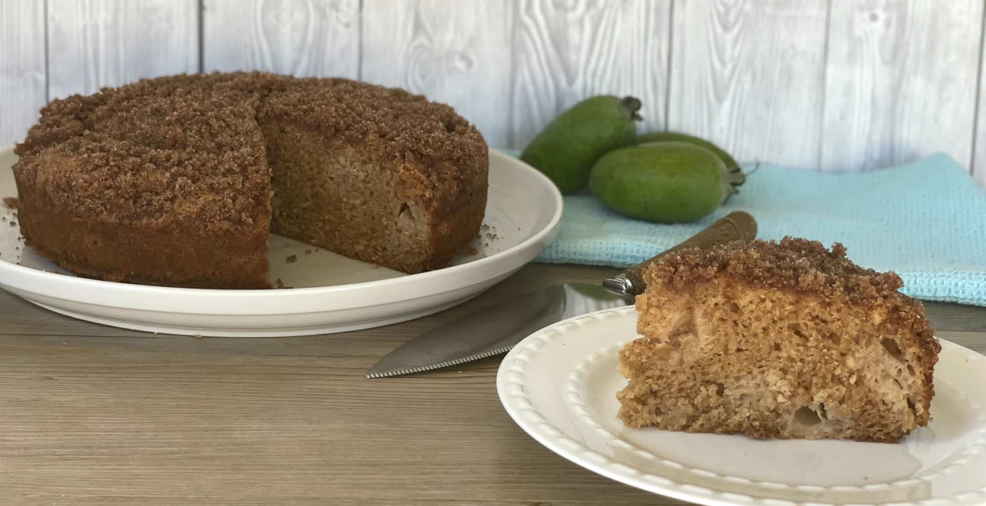 Feijoa Cinnamon Crunch Cake - Just a Mum's Kitchen