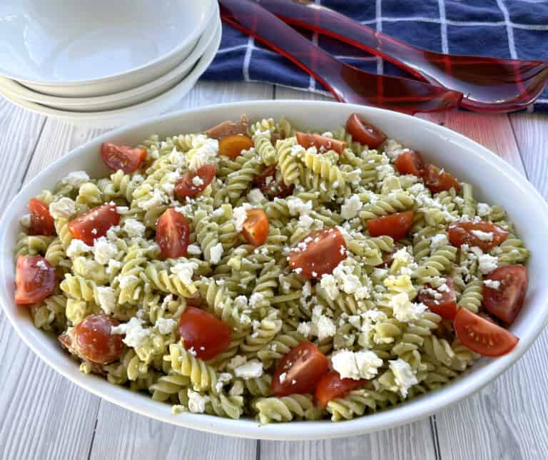 Easy Pesto & Feta Pasta Salad - 20 minute meal - Just a Mum's Kitchen