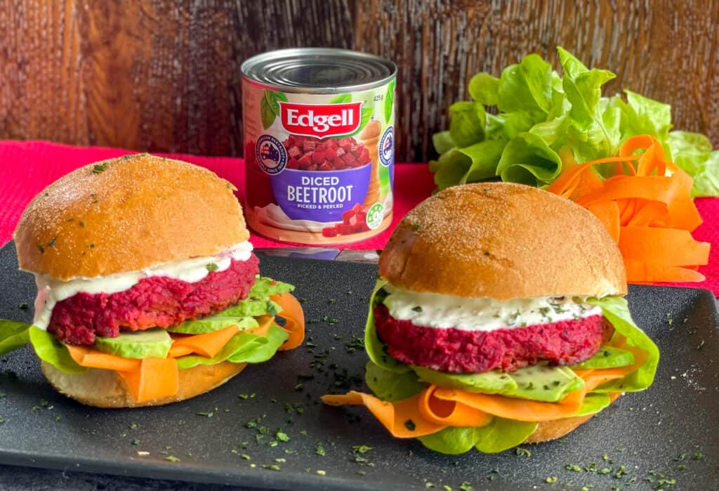 Beetroot Burgers Veggie Patty Recipe Just a Mum's Kitchen