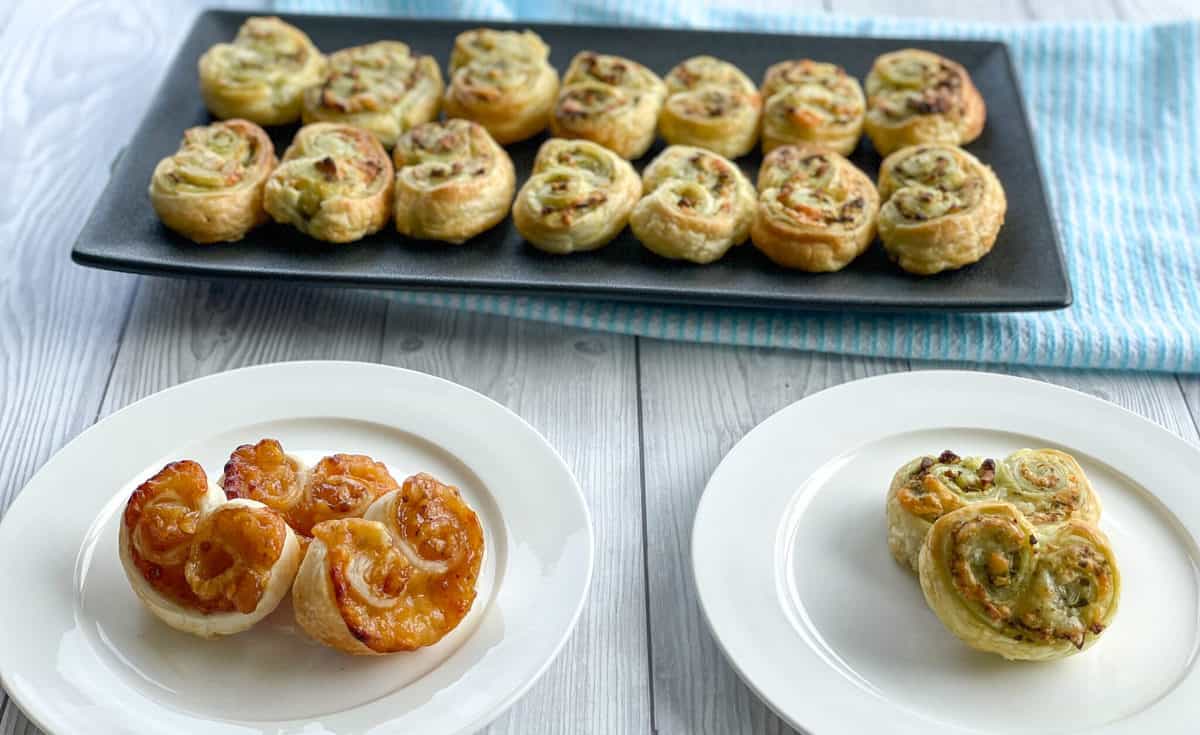 Savoury Palmiers - Pesto Puff Pastry Snacks - Just a Mum's Kitchen