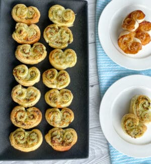 Savoury Palmiers - Pesto Puff Pastry Snacks - Just a Mum's Kitchen