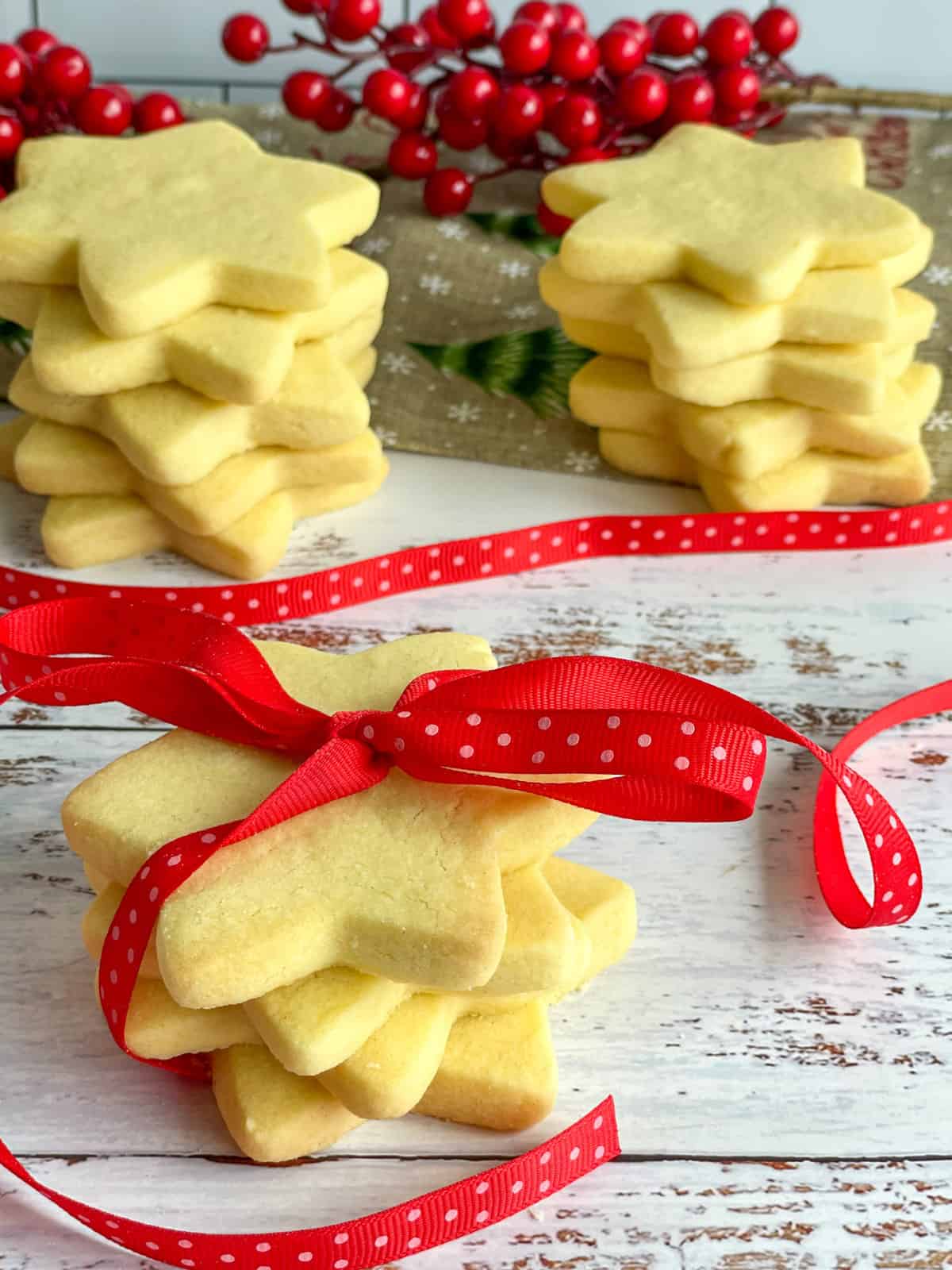 Traditional moulded shortbread – using my Mum's shortbread mould.