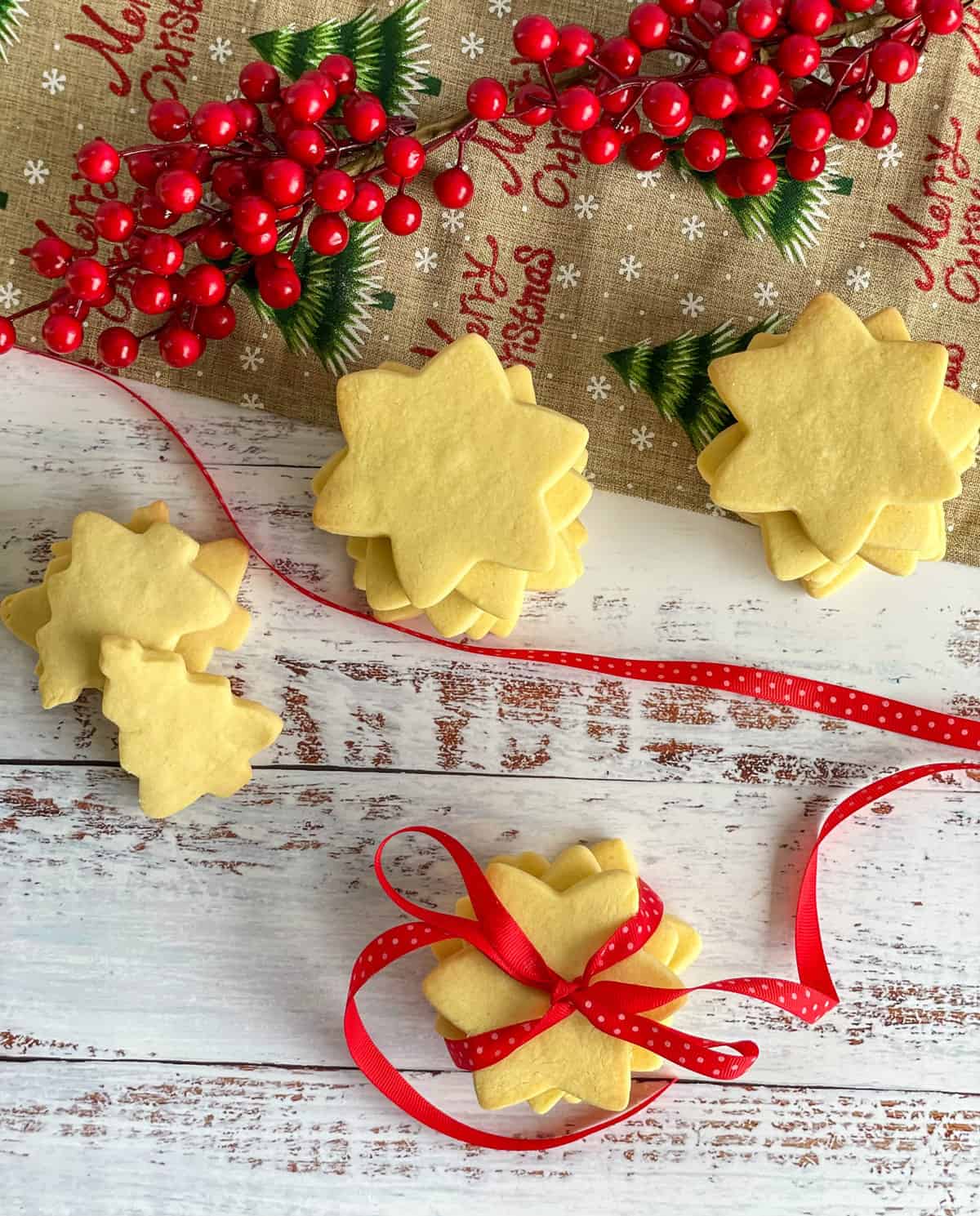 Traditional moulded shortbread – using my Mum's shortbread mould.