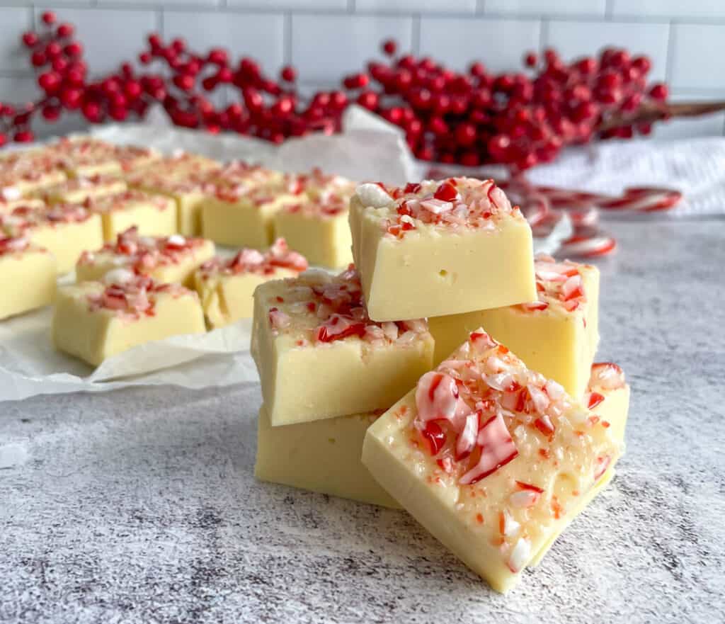White Chocolate Peppermint Fudge Only 5 Ingredients Just a Mum's