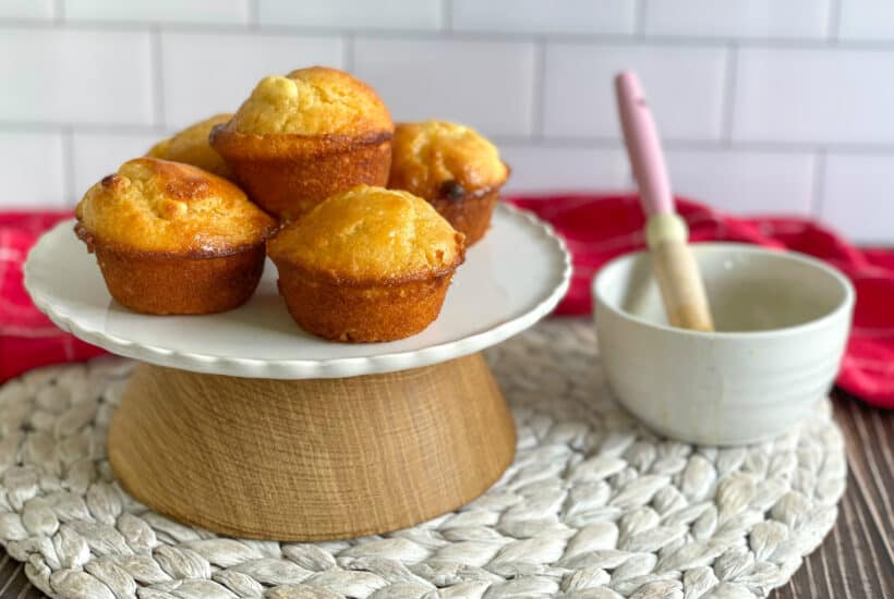 Passionfruit White Chocolate Muffins - Sweet Syrup Topping - Just a Mum ...