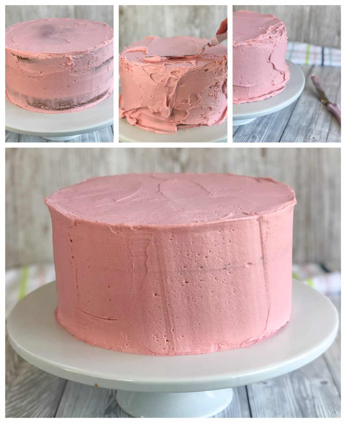 How to crumb coat and final coat a buttercream cake 