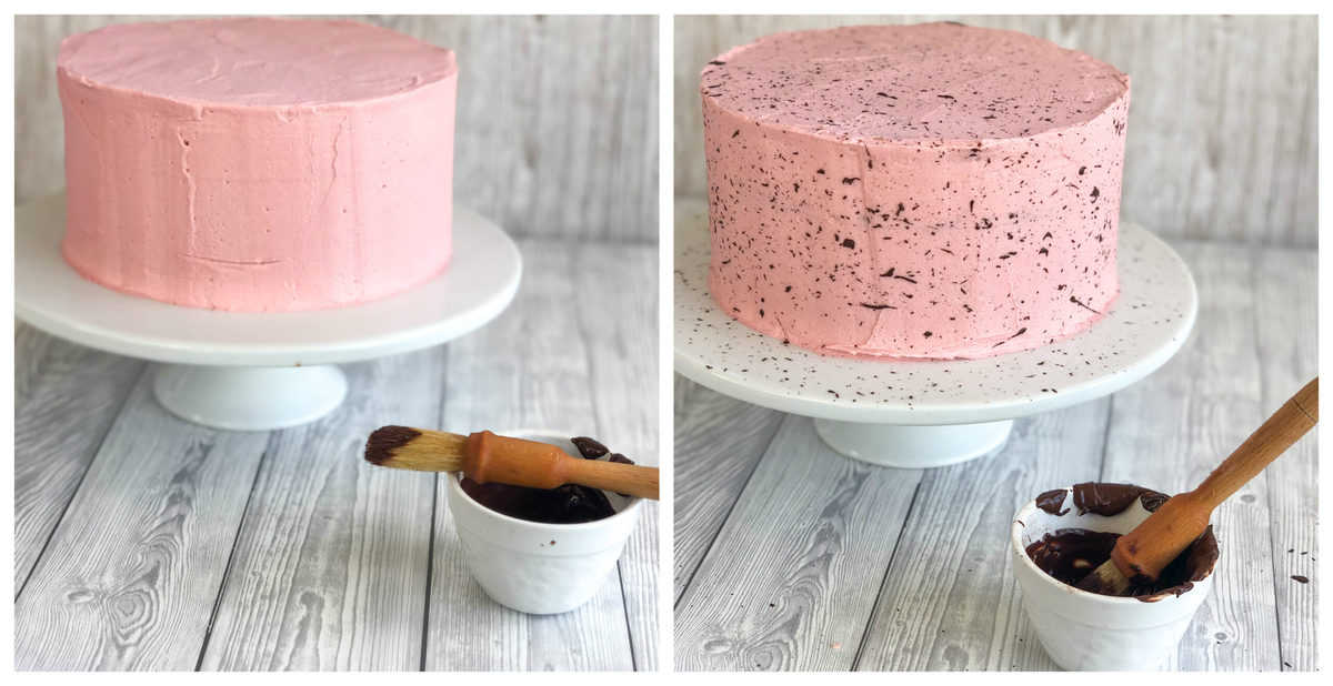 How to add speckles to the cake