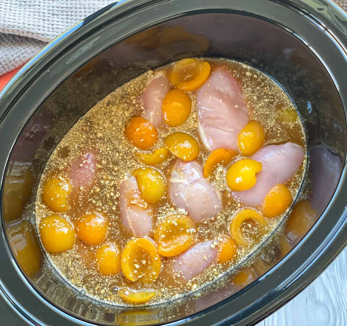 3-Quart Slow Cooker Apricot Chicken Recipe • A Weekend Cook®