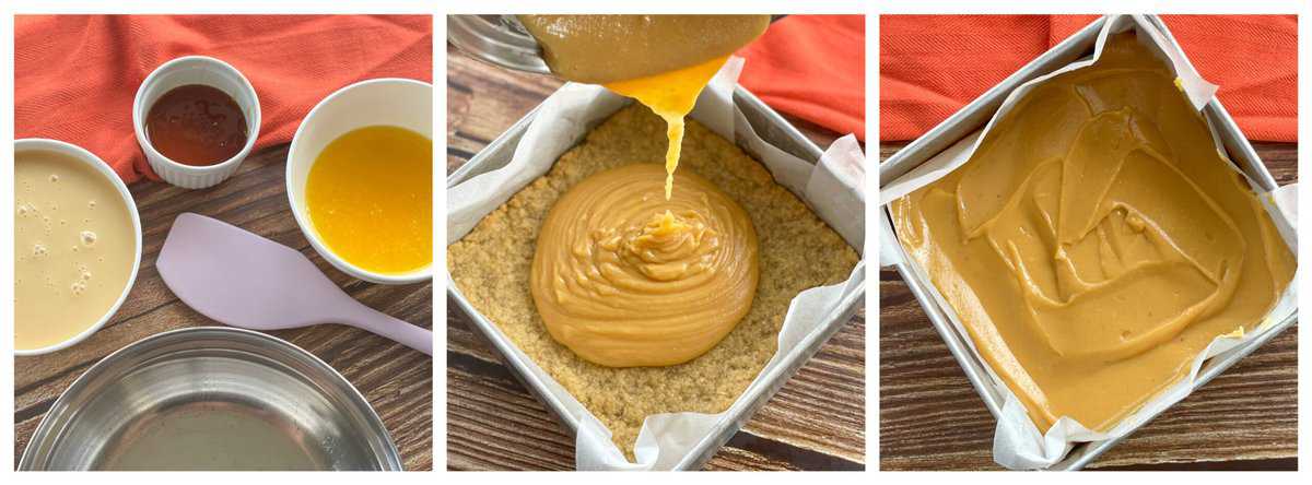 How to make the caramel for a caramel nut slice 