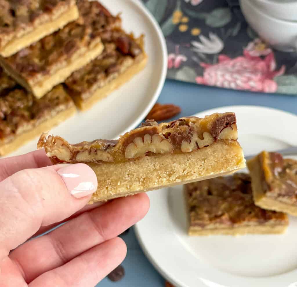 Pecan Caramel Slice - Just a Mum's Kitchen